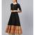 Black Anarkali Kurta With Printed Border