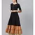 Black Anarkali Kurta With Printed Border