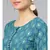 Turquoise Gold Print Anarkali Kurta
