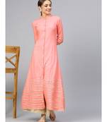 Peach A Line Kurta
