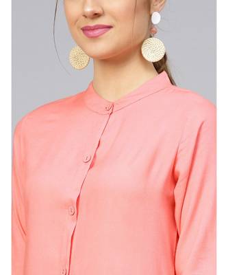 Peach A Line Kurta 2