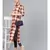 Checkered Print Front Slit Kurta