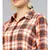 Checkered Print Front Slit Kurta