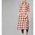 Checkered Print Front Slit Kurta