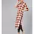Checkered Print Front Slit Kurta