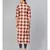 Checkered Print Front Slit Kurta