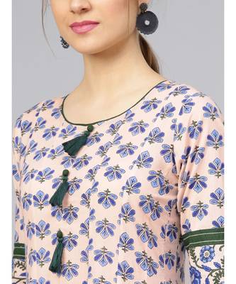 Baby Pink Printed Anarkali Kurta 1