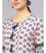 Baby Pink Printed Anarkali Kurta