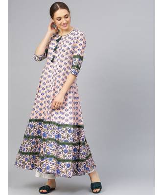 Baby Pink Printed Anarkali Kurta 2