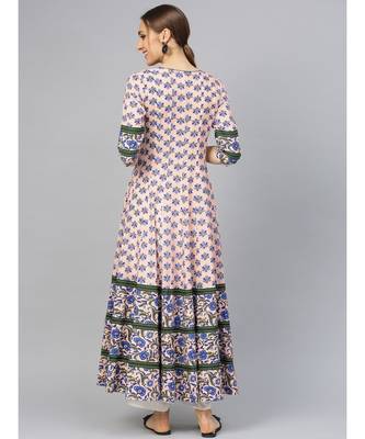 Baby Pink Printed Anarkali Kurta 4