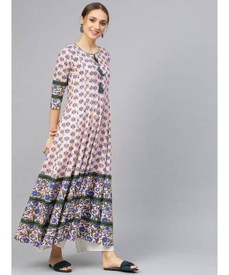 Baby Pink Printed Anarkali Kurta 5