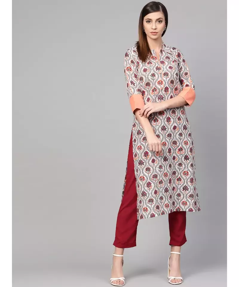 Floral Print Kurta