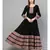 Black Anarkali Dress With Printed Borders