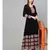 Black Anarkali Dress With Printed Borders