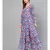 Royal Blue Hand Block Floral Print Anarkali Dress