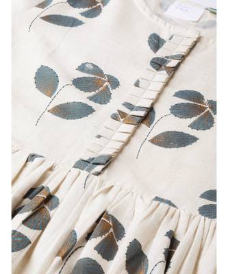 Cream Floral Printed Dress 2