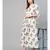 Cream Floral Printed Dress
