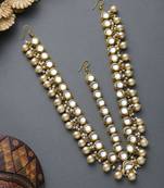 Molly Kundan Gold Tone With Shell Pearls Maatha Patti