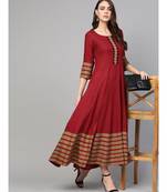 Maroon Anarkali Dress