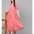 Coral Printed Cold Shoulder Dress