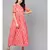 Coral Printed Cold Shoulder Dress