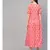 Coral Printed Cold Shoulder Dress
