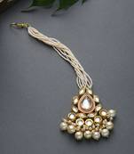 Daisy Pink Polki And Pearls Mang Tikka