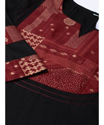 Black And Maroon Anarkali Dress 2