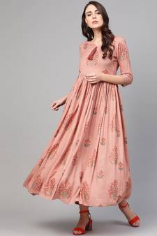 Rose Gold Boota Printed Dress