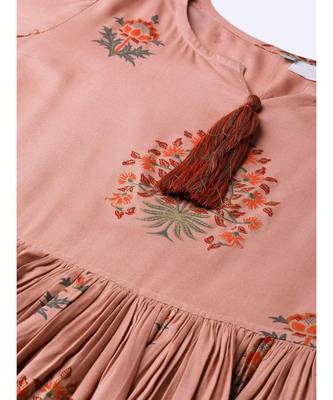 Rose Gold Boota Printed Dress 2