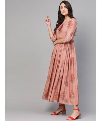 Rose Gold Boota Printed Dress 3