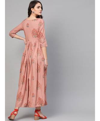 Rose Gold Boota Printed Dress 4