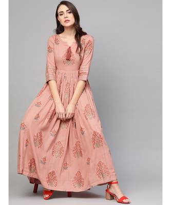 Rose Gold Boota Printed Dress 5
