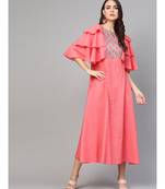 Coral Pintuck Dress
