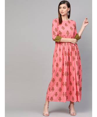 Green Boota Frilled Dress 1