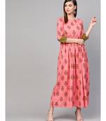 Green Boota Frilled Dress