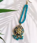 Tahira Turquoise Handcrafted Beaded Mang Tikka