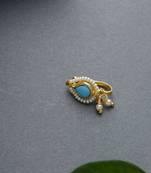 Pia Turquoise Kundan Nosepin