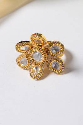 Avni Faux Diamond Polki Ring 1