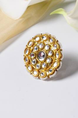 Heli Polki And Pearls Ring 1