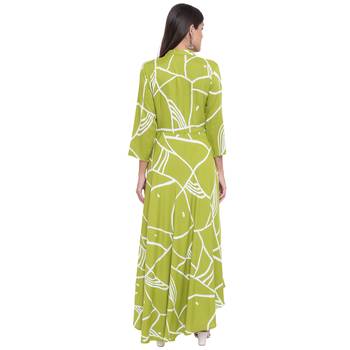 Green printed rayon kurtas-and-kurtis 2
