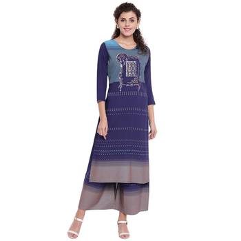 Blue printed rayon kurtas-and-kurtis 1