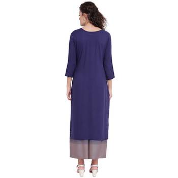 Blue printed rayon kurtas-and-kurtis 2