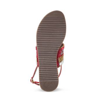 SOLE HEAD Red Flat Sandal  5