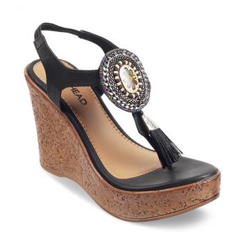 SOLE HEAD Black Heels Women Sandal 1