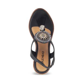 SOLE HEAD Black Heels Women Sandal 4