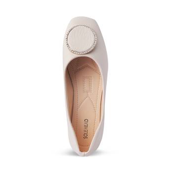 SOLE HEAD White Heels Women Ballerinas 4