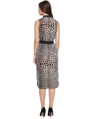 Black plain crepe short-dresses 3