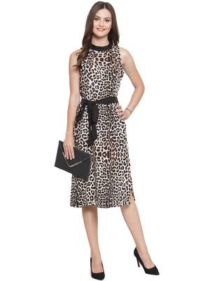 Black plain crepe short-dresses 4