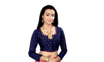 Maroon woven jacquard semi stitched lehenga 4